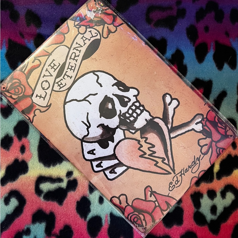 Ed Hardy Skull and Heart Design with Love Eternal